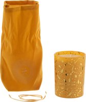 Geurkaars | glas | geel | 8x8x (h)11 cm