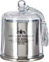 Geurkaars | kaarswas | zilver | 14x14x (h)18 cm