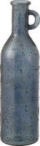 Vaas | glas | blauw | 14x14x (h)49 cm