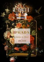 80 x 120 cm - Glasschilderij - parfunfles Prada - schilderij fotokunst - foto print op glas