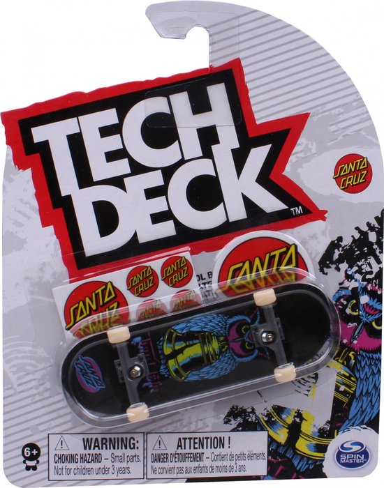 Tech Deck Fingerboard Santa Cruz 98 mm 3delig Vinger Skateboard