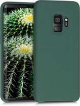 kwmobile telefoonhoesje geschikt voor Samsung Galaxy S9 - Hoesje met siliconen coating - Smartphone case in dennengroen