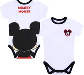 Zwart-witte body met Mickey Mouse motief DISNEY / 6-9m 74 cm