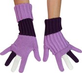Dames handschoenen gekleurd paars lila wolwit maat S/M