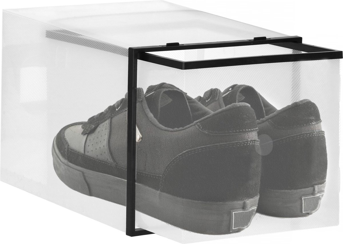 Springos Schoenenbox | Sneakerbox | Kunststof | Transparant | 1 Stuk | 20.5 x 28.5 x 20 cm