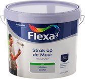 Flexa Strak op de Muur Muurverf - Mat - Mengkleur - Midden Grafiet - 10 liter