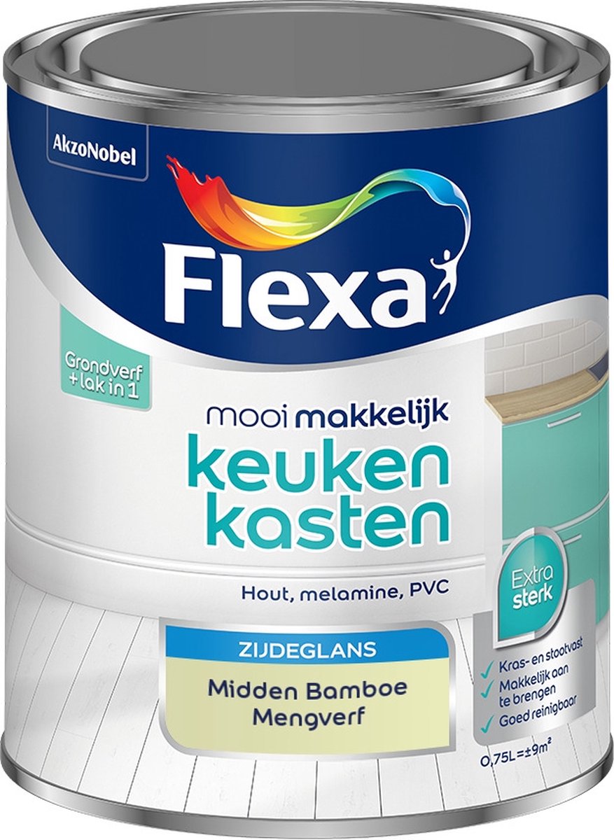 Flexa Mooi Makkelijk Verf - Keukenkasten - Mengkleur - Midden Bamboe - 750 ml