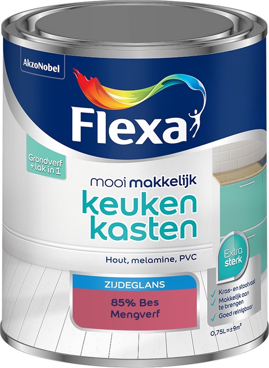 Flexa Mooi Makkelijk Verf - Keukenkasten - Mengkleur - 85% Bes - 750 ml