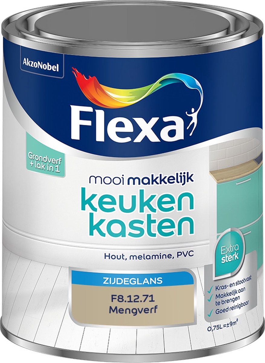 Flexa Mooi Makkelijk Verf - Keukenkasten - Mengkleur - F8.12.71 - 750 ml