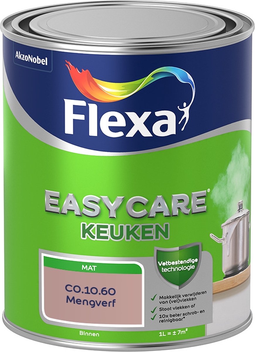 Flexa Easycare Muurverf - Keuken - Mat - Mengkleur - C0.10.60 - 1 liter