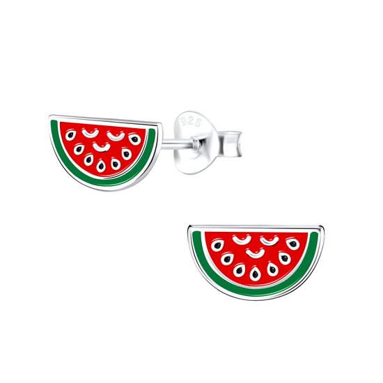 - Zilveren meloen oorbellen - 9 x 5 mm - watermeloen | bol.com