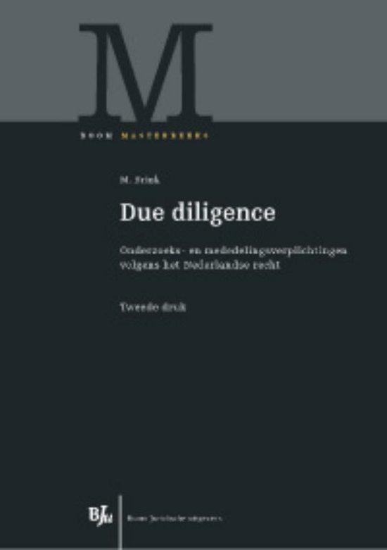 Boom Masterreeks - Due diligence - cover