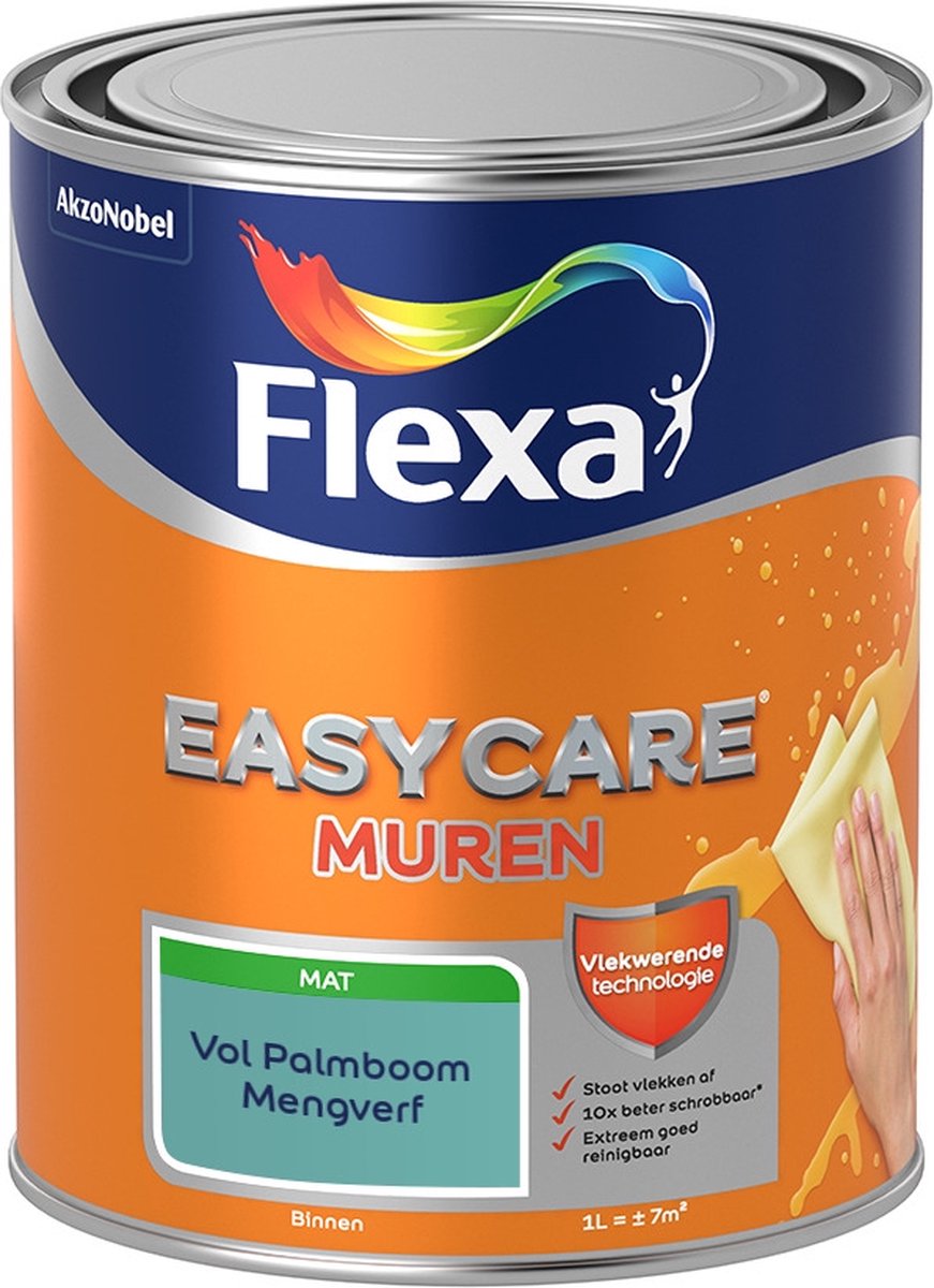 Flexa Easycare Muurverf - Mat - Mengkleur - Vol Palmboom - 1 liter