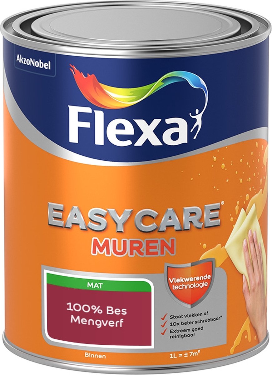 Flexa Easycare Muurverf - Mat - Mengkleur - 100% Bes - 1 liter