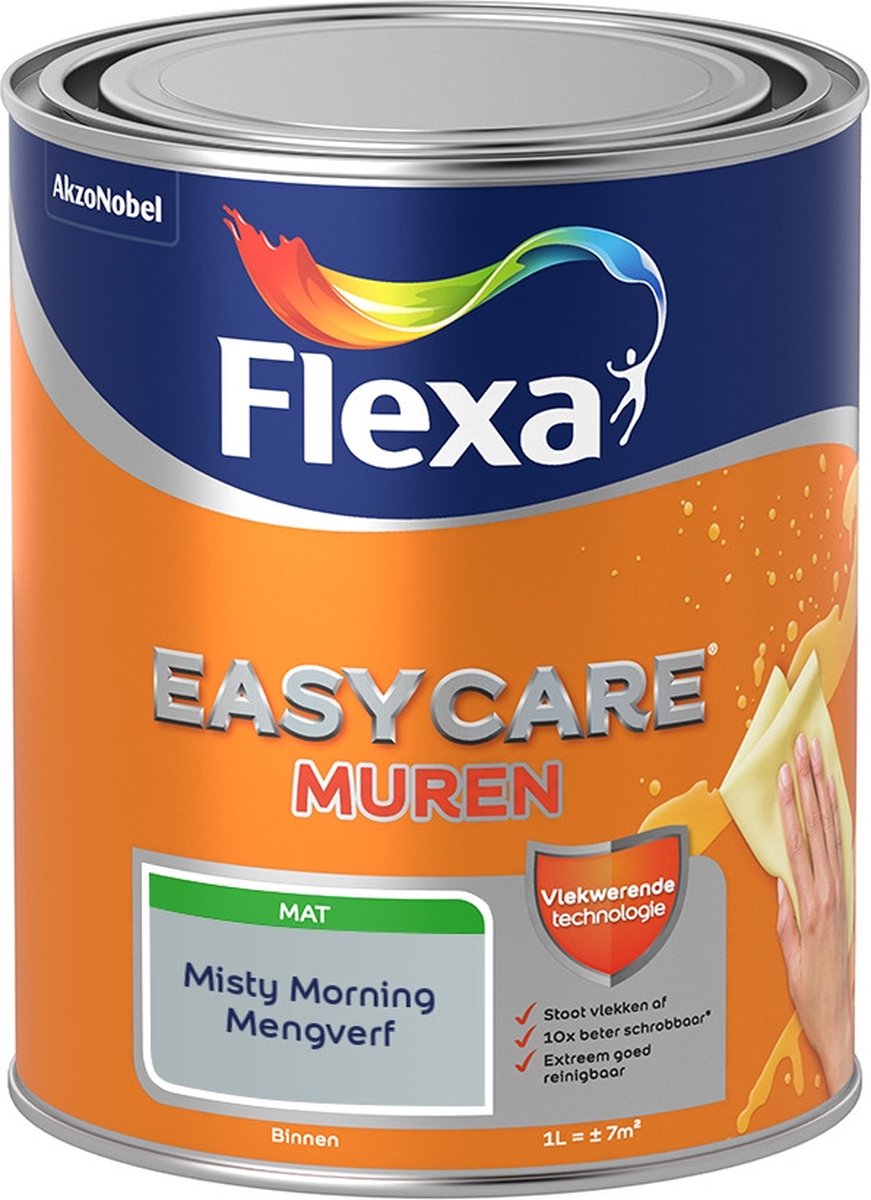 Flexa Easycare Muurverf - Mat - Mengkleur - Misty Morning - 1 liter