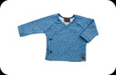 Overslag shirt spikkel blauw