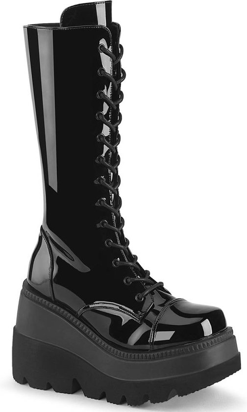 DemoniaCult - SHAKER-72 Plateau Laarzen - US 8 - 38 Shoes - Zwart