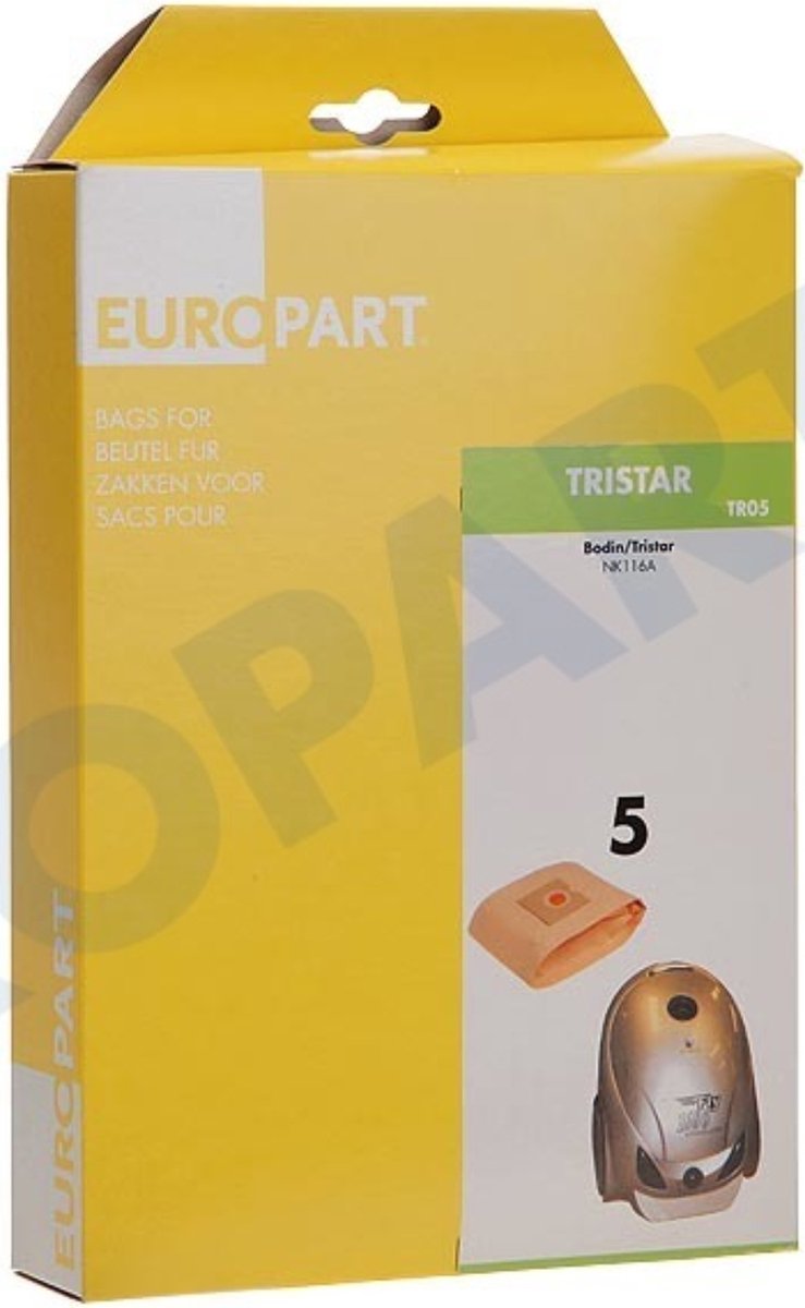 Europart Tristar TR05 stofzuigerzakken - voor Tristar en Bodin NK116A - 5 stuks