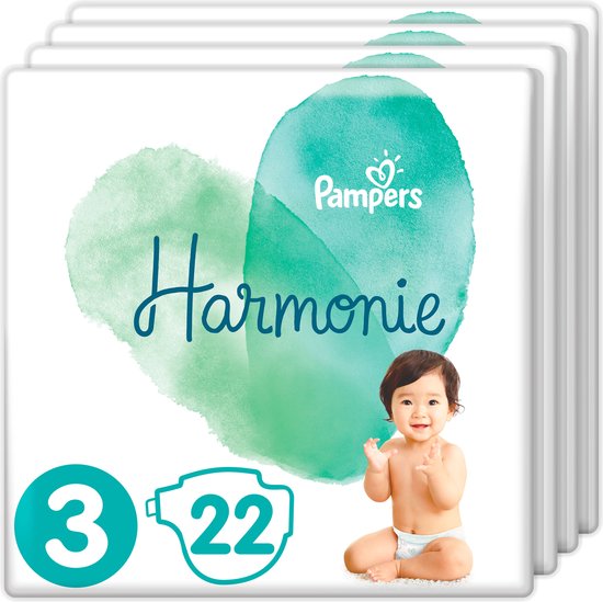 Pampers Harmonie / Pure Taille 3 (6-10 kg) 88 couches