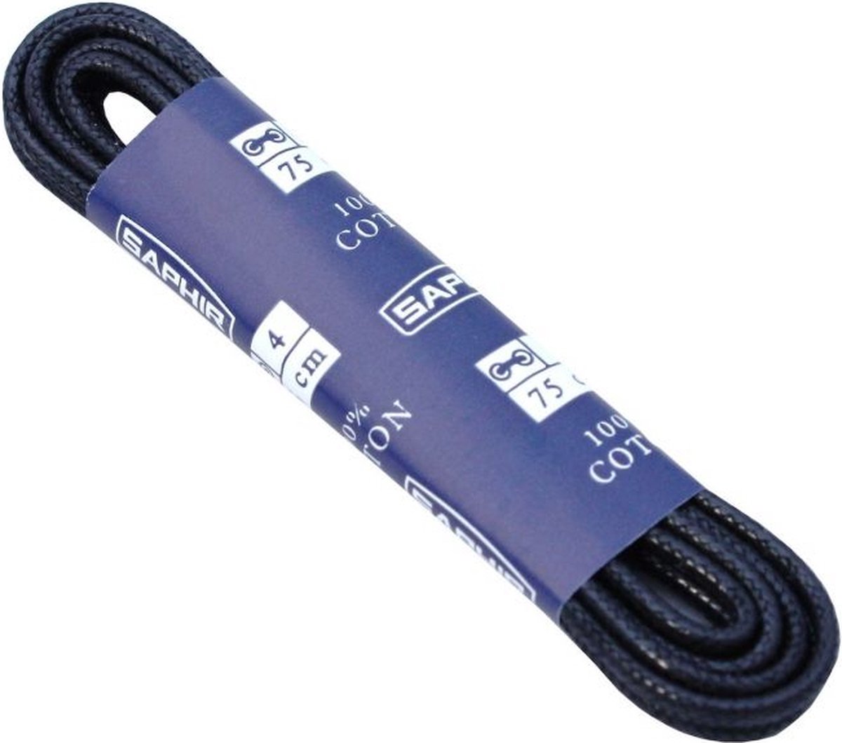 Saphir - veters - rond - gewaxt - 75cm - ronde schoenveters - zwart -  zwarte veters - | bol.com