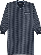 Gotzburg heren nachthemd - blauw met lichtblauw en wit dessin -  Maat: XL
