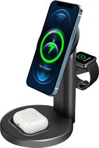 3-in-1 Draadloze Oplader – iPhone 12 & 13 - Apple iWatch - Airpods & Galaxy Buds - Draadloos Qi Station Telefoon Lader - Android - Samsung