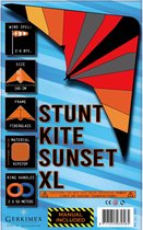 Gerkimex - Stunt kite sunset XL - Stunt vlieger - 80 cm hoog - 160 cm breed - 2-6 Bft