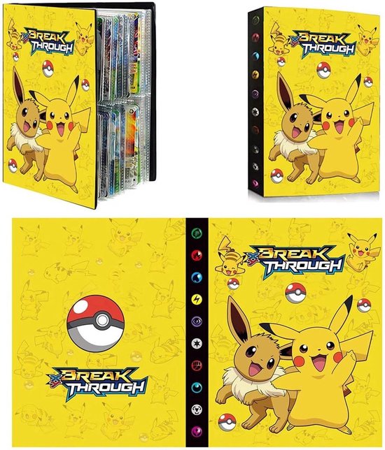Thumbnail van een extra afbeelding van het spel Mompire Pokémon verzamelmap Pikachu Eevee voor 240 kaarten - Pokemon map - Pokemon binder - Verzamel album