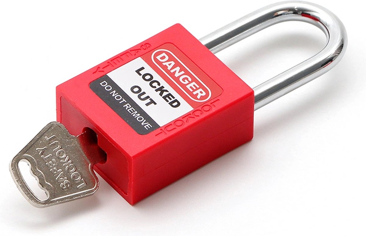 Boxus - Lockout veiligheidshangslot - Rood - Vasthoudende Sleutel ...