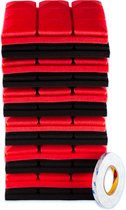 Brute Strength - Isolatieplaten - Inclusief zelfklevende tape - 30x30x5 cm - Mushroom - 12 stuks Zwart Rood - Geluidsisolatie - Geluidsdemper - Akoestisch wandpaneel