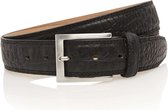 Timbelt Leren Riem 3.5 cm Croco Zwart | Maat 85