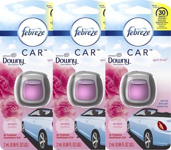 Febreze Car Downy April Fresh – Parfum de voiture pour une odeur