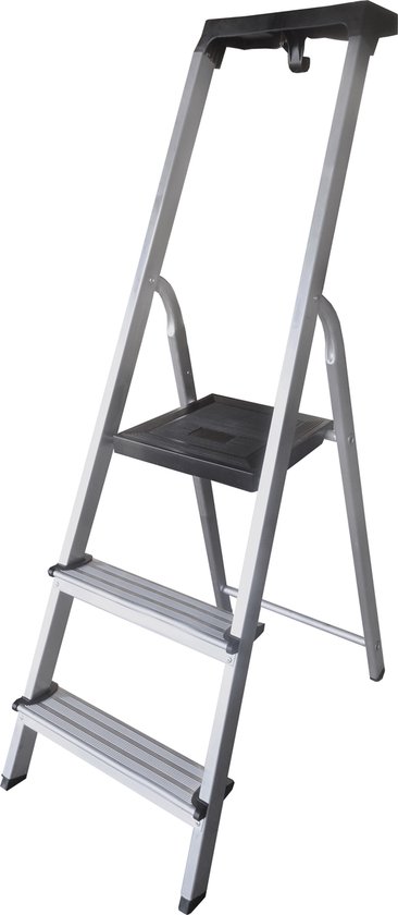 Alumexx Hobby-Line Huishoudtrap 3 treden Keukentrap Inklapbaar 2.55m werkhoogte