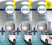 Febreze Car Heavy Duty Crisp Clean - Autoparfum Voor Een Verfrissende Autogeur! (3x2ML)