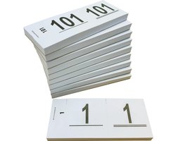 DULA Garderobenummers - Nummerblocks - Lootjes - Wit