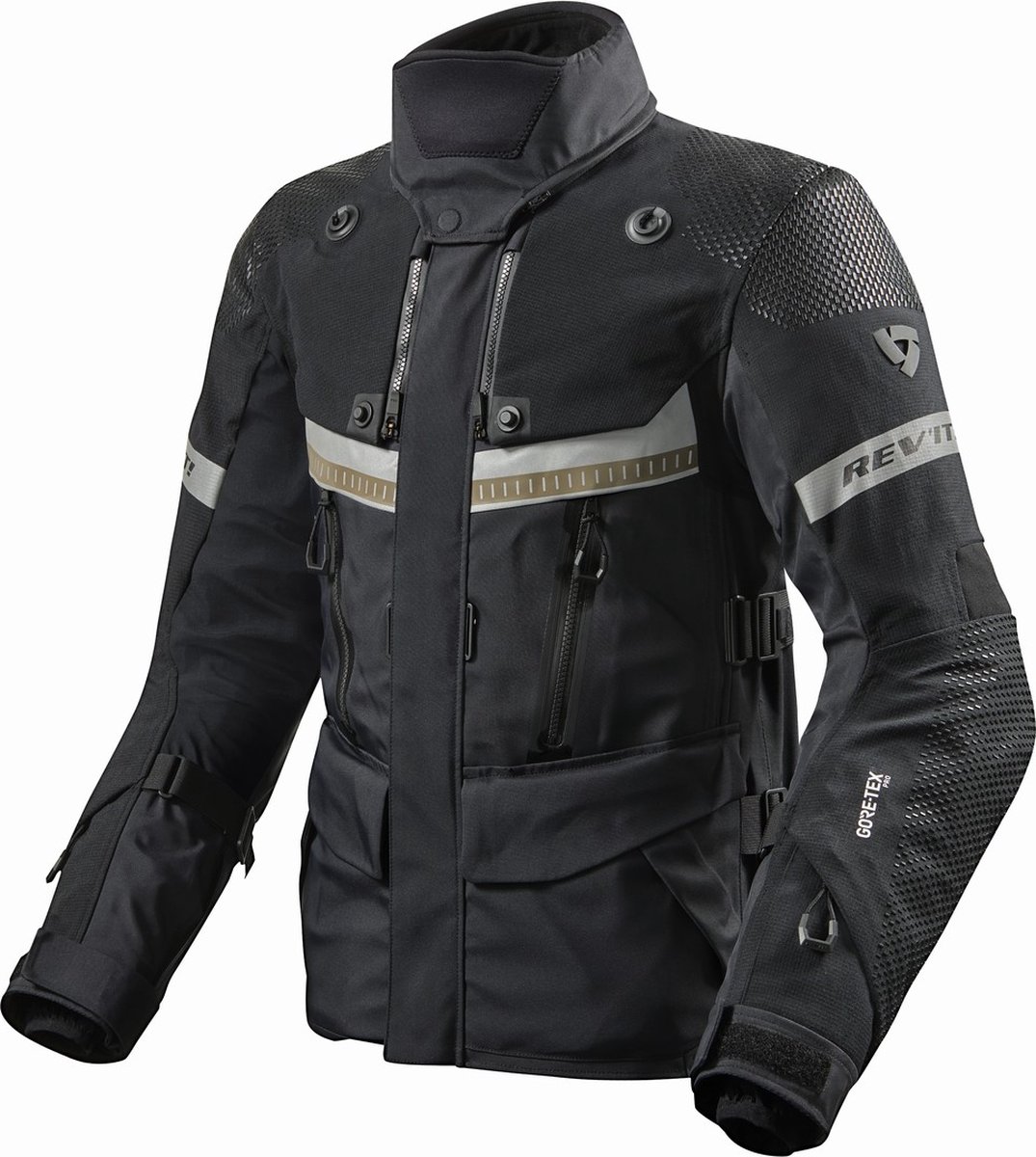 REV'IT! Dominator 3 GTX Jas Zwart - Maat L - Jas