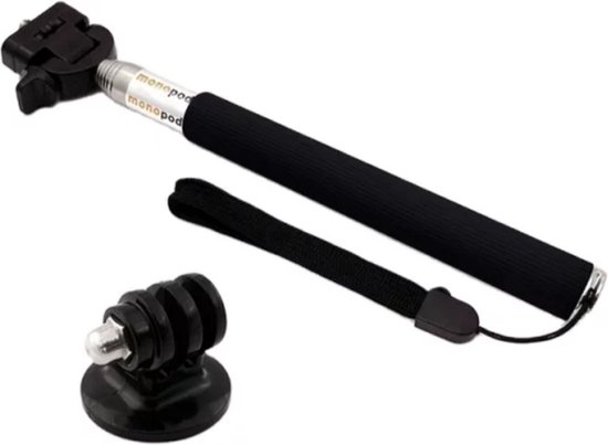 Camnoon Selfiestick voor motorfiets, fiets, 28 cm - 115 cm, instelbare