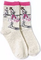 Dames / meisjes danseres sokken - Kunst Art Sokjes naar de Ballerina van Edgar Degas - maat 35 - 38
