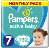 Pampers Active Baby Maat 7 - 192 Luiers Maandbox