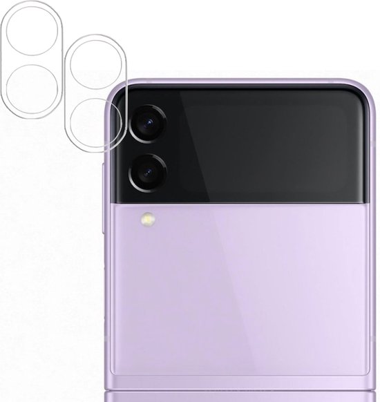Protecteur d'écran pour appareil photo Samsung Galaxy Z Flip 3 - Caméra de protection en verre - Glas de couverture d'écran - 2 pièces