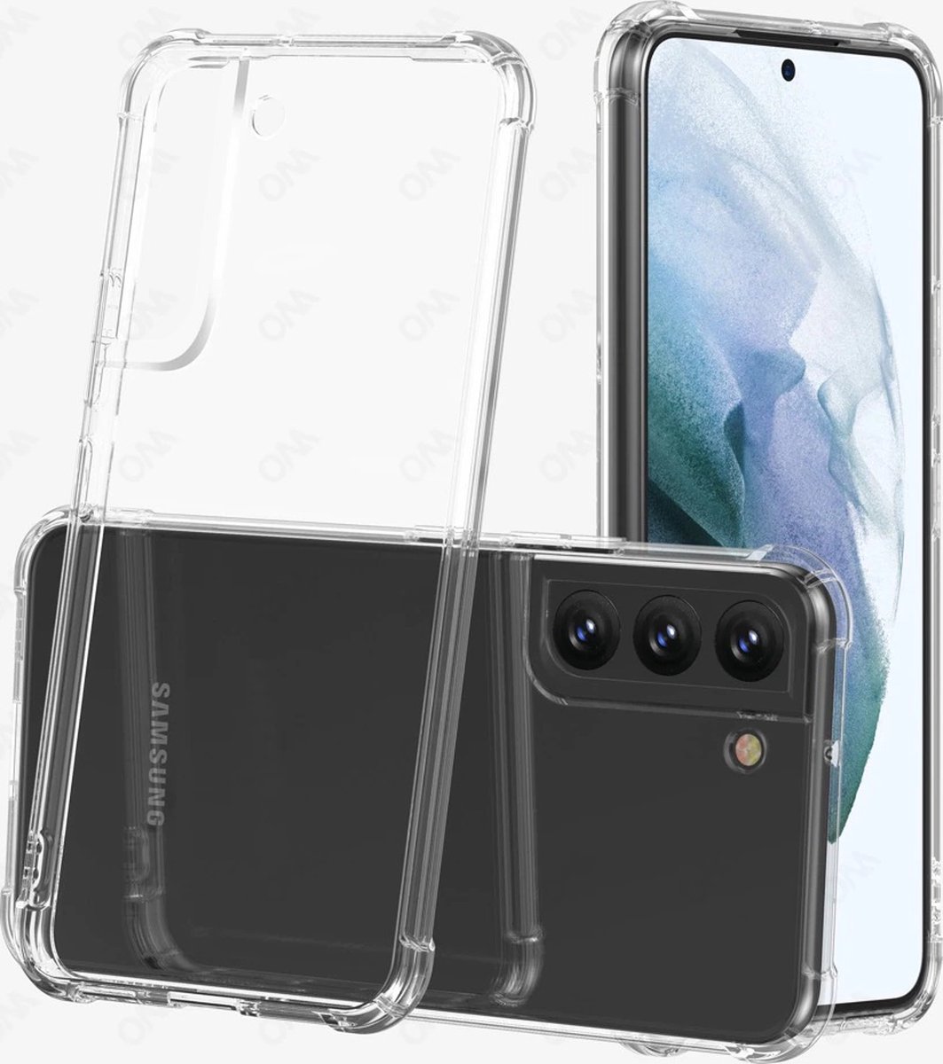Samsung S22 Plus Hoesje Transparant - Siliconen Back Cover Samsung Galaxy S22 Plus - Doorzichtig