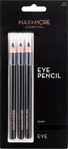 Oogpotlood - Zwart - 3 stuks - Eye pencil