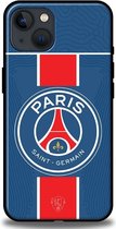 PSG hoesje iPhone 13 backcover softcase blauw rood