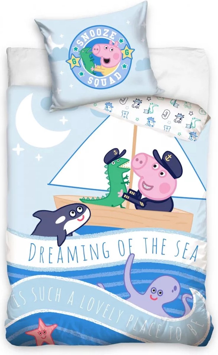 Peppa Pig Baby Dekbedovertrek Snooze Squad - 100 x 135 cm - Katoen - incl Dekbed+Kussen KD® Peppa Pig Baby Dekbedovertrek Snooze Squad - 100 x 135 cm - Katoen - incl Dekbed+Kussen KD®