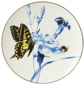 Vlinder Koninginnepage wandbord porselein 16 cm