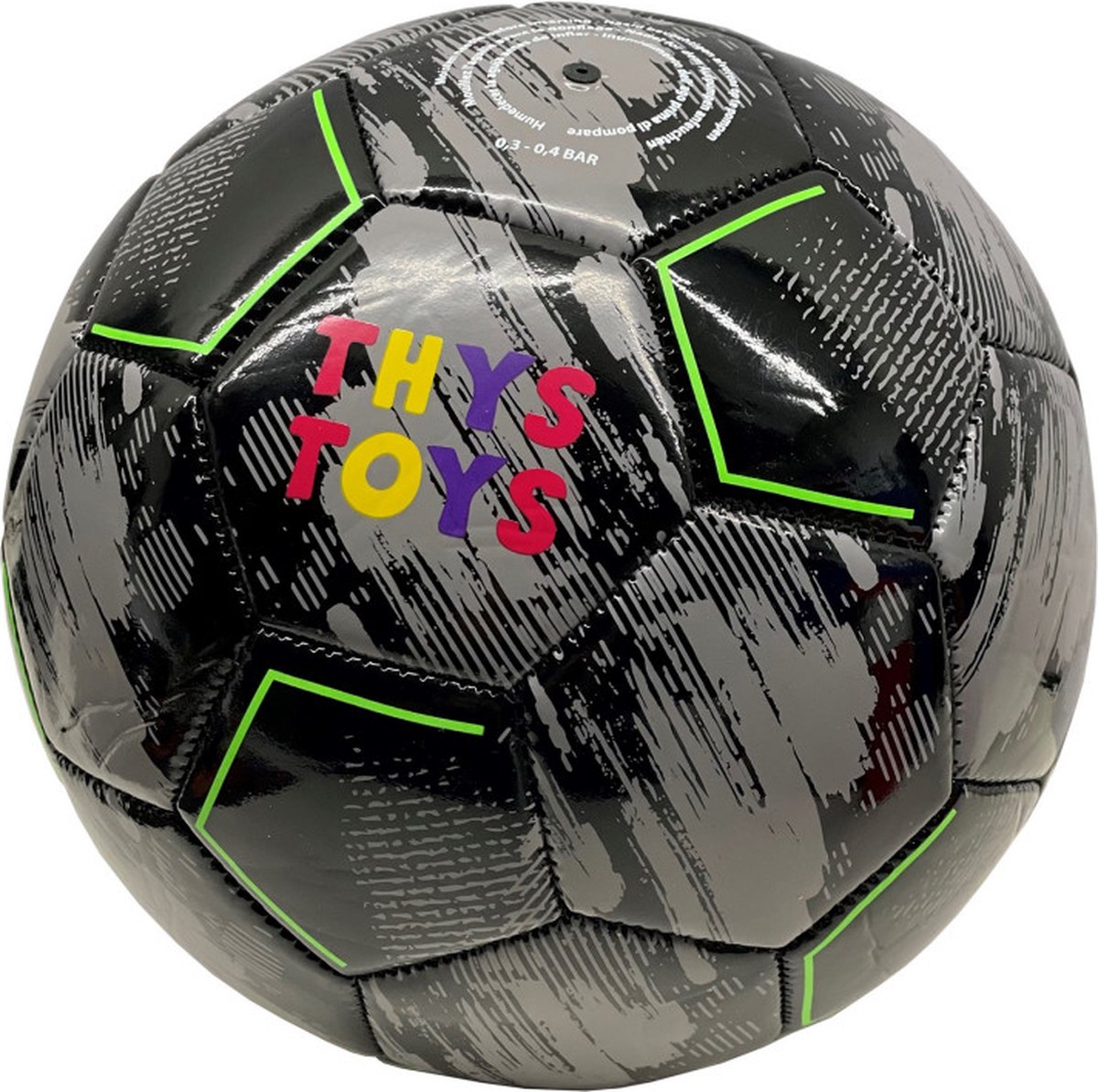 ThysToys Voetbal Grey Black Limited Edition 330 - 350 gram
