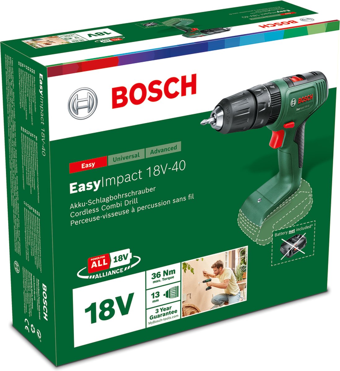 Bosch EasyImpact 18V-40 Boormachine thumbnail 3