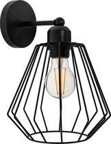 LAMP WANDLAMP METAAL LOFT ZWART ZWART 392226