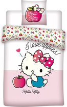 KD® - Hello Kitty Baby Dekbedovertrek I Love Apples! - 100 x 135 cm - Katoen