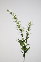 Kunstplant - Salie plant - topkwaliteit decoratie - 2 stuks - zijden tak - wit - 76 cm hoog